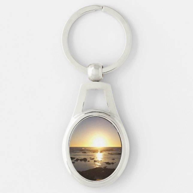 Kalbarri Beach Sunset Metall Nyckelring (Framsidan)