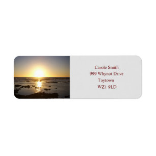 Kalbarri Beach Sunset Returetiketters Returadress Etikett