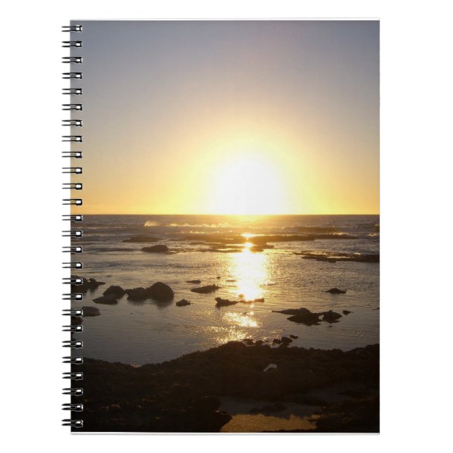 Kalbarri Beach Sunset Spiral Notebook Anteckningsbok (Framsidan)