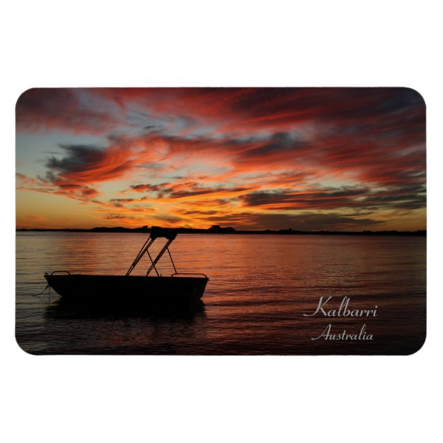 Kalbarri Sunset, Westerna Australien. vykort Magnet (Horisontell)