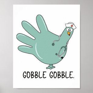 Kalciduhandskar Thanksgiving Glugga Sjuksköterska Poster