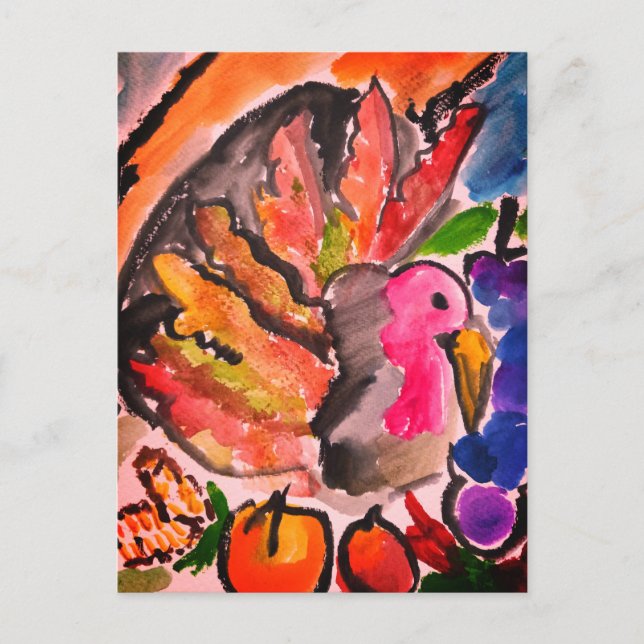 Kalcifent turkey-aktionsdag glädje vykort (Framsida)