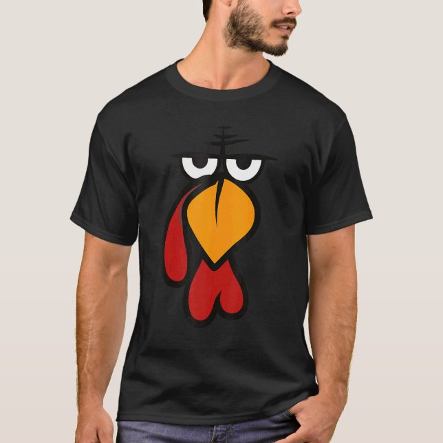 Kalcunansikte pilgrim Thanksgiving kostym T Shirt (Framsida)