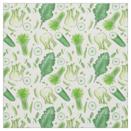 Kale Celery Peas Watercolor Vegetables Kitchen Tyg