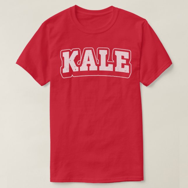 Kale Distress med Veggies Funny Vegetaria T Shirt (Design framsida)