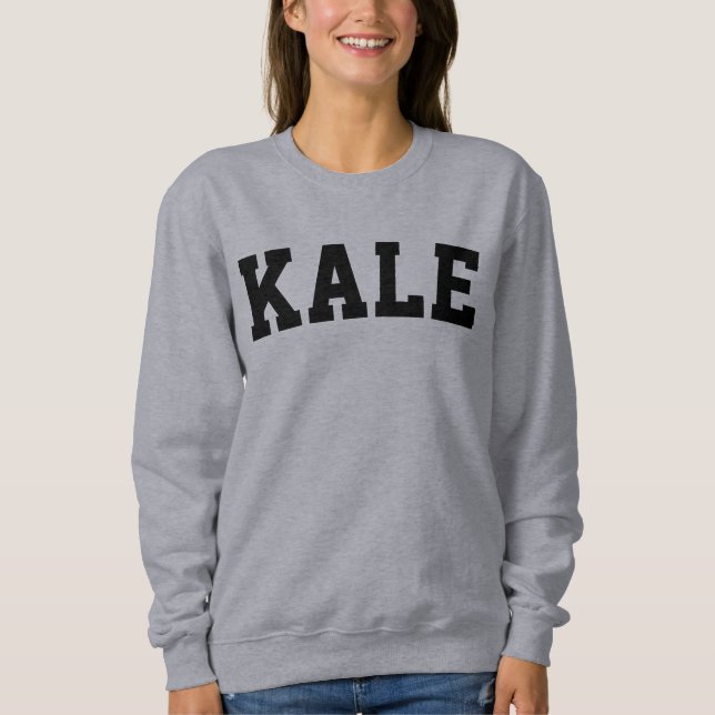 Kale Grått Sweatshirt för kvinnor T-shirt (Framsida)