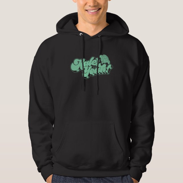 Kale Ja! Funny 70s Script Retro Typography Hoodie (Framsida)