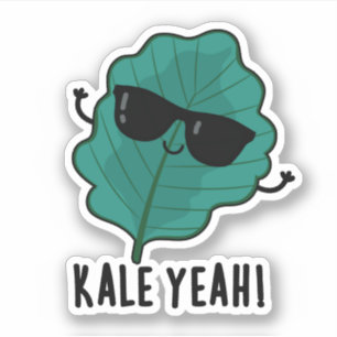Kale Ja Funny Veggie Pun Klistermärken