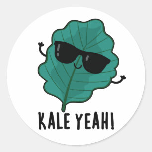 Kale Ja Funny Veggie Pun Runt Klistermärke