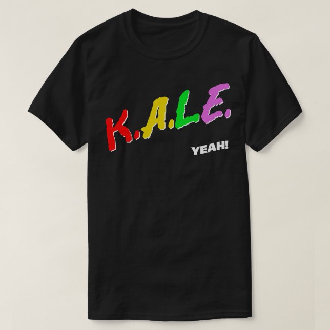 Kale Ja Retro 80s Stil Original Veganism Design T Shirt (Design framsida)