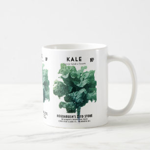 Kale kärnar ur paketetiketten kaffemugg