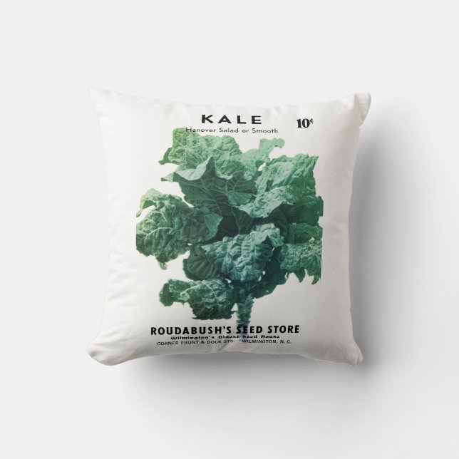 Kale kärnar ur paketetiketten kudde (Framsida)