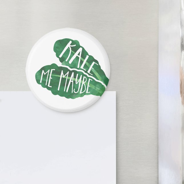 Kale Me kanske | Veggie Pun Magnet (Skapare uppladdad)