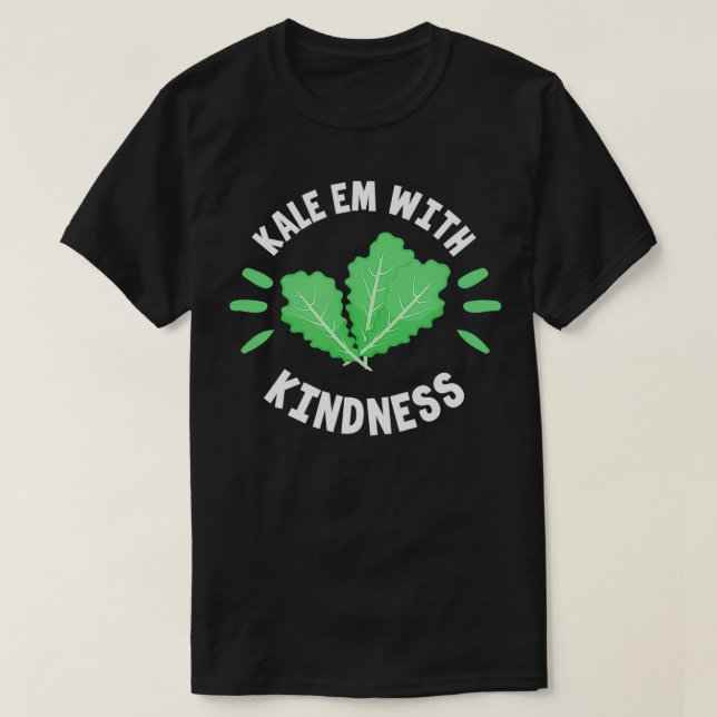 Kale Vegan Funny Kale Em med kinness T Shirt (Design framsida)