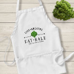 Kale Vegetarian Live Breathe Eat Kale Anpassningsb Förkläde<br><div class="desc">Ska du äta och laga mat med Kale? Då är den här plattan till dig! Den har en typografisk design i logotyp stil med texten "Live Breathe Eat Kale" och en illustration av pilar och en massa grönt kale. Lägg till en egen anpassningsbar nedan eller radera. Gör en underbar gåva...</div>