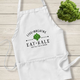 Kale Vegetarian Live Breathe Eat Kale Anpassningsb Förkläde