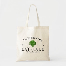 Kale Vegetarian Live Breathe Eat Kale Anpassningsb Tygkasse