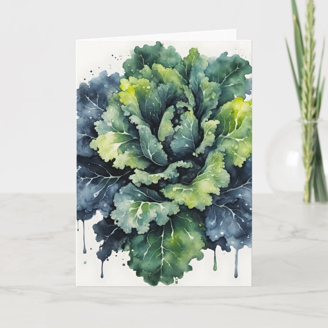 Kale - Watercolor flowers Kort (Framsida)