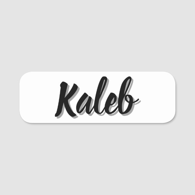 Kaleb Manar Namn Namnbricka (Framsida)