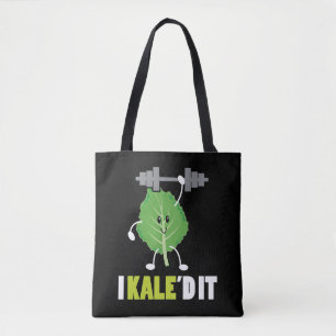 Kaled it - Fitness Vegan Vegetarian Kale Gym Tygkasse