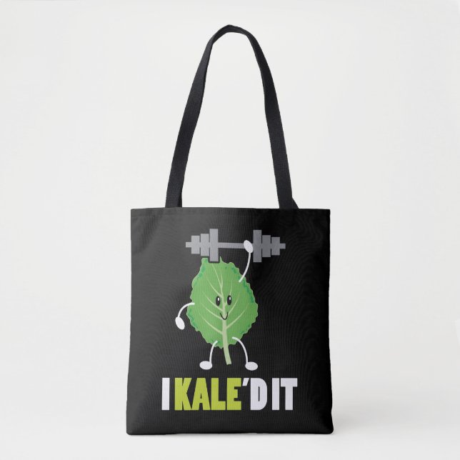 Kaled it - Fitness Vegan Vegetarian Kale Gym Tygkasse (Framsida)