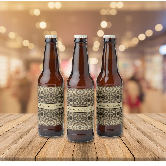 KaleidoCheetah, anpassningsbar Ölflaska Etikett (Skapare uppladdad)