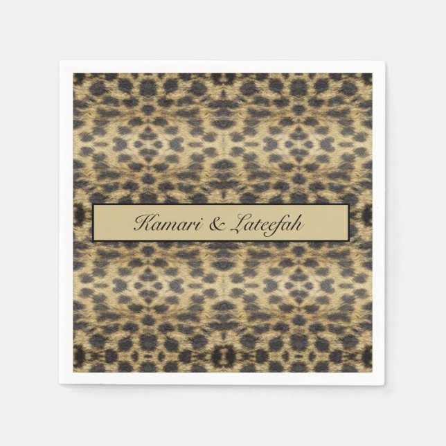 KaleidoCheetah, anpassningsbar Pappersservett (Framsidan)