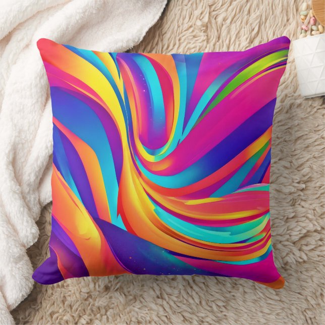 Kaleidoscope Abstrakt Burst Artwork Kudde (Filt)