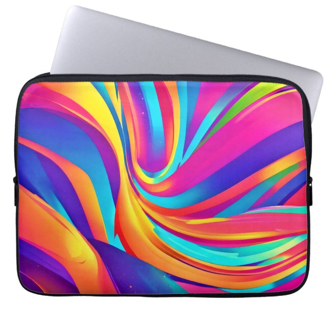 Kaleidoscope Abstrakt Burst Artwork Laptop Fodral (Framsidan)