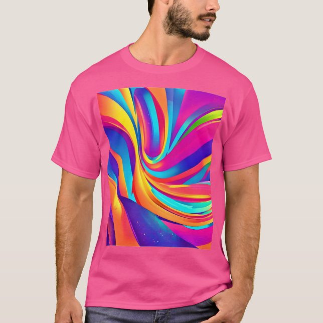 Kaleidoscope Abstrakt Burst Artwork T Shirt (Framsida)