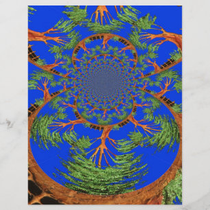 Kaleidoscope Acacia Träd Art Print/Graphic