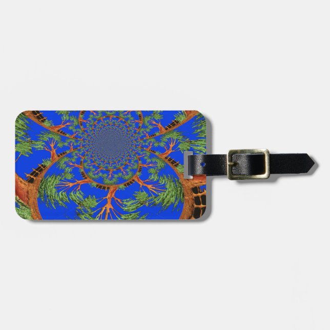 Kaleidoscope Acacia Träd Art Print/Graphic Bagagebricka (Horisontell Framsida)