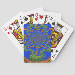 Kaleidoscope Acacia Träd Art Print/Graphic Casinokort