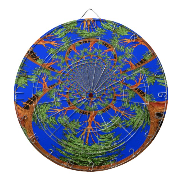 Kaleidoscope Acacia Träd Art Print/Graphic Darttavla (Framsidan)