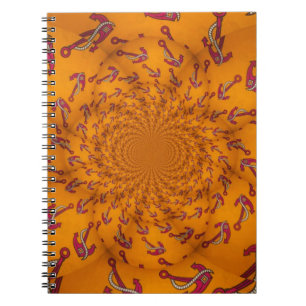 Kaleidoscope Anchor Art Skriv ut Anteckningsbok Med Spiral