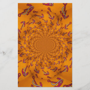 Kaleidoscope Anchor Art Skriv ut Brevpapper