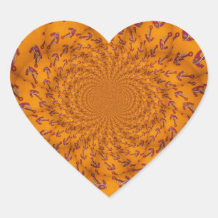 Kaleidoscope Anchor Art Skriv ut Hjärtformat Klistermärke
