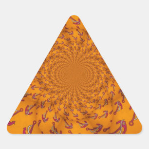 Kaleidoscope Anchor Art Skriv ut Triangelformat Klistermärke