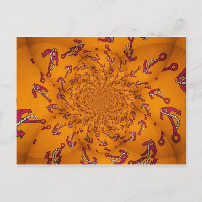 Kaleidoscope Anchor Art Skriv ut Vykort (Framsida)