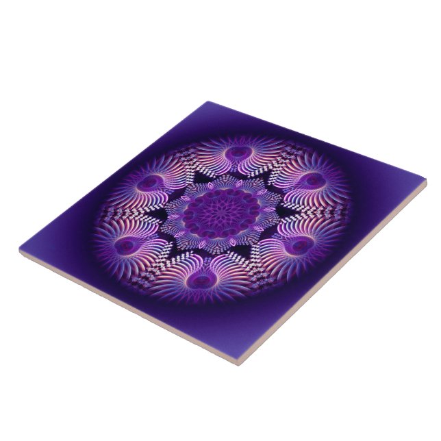Kaleidoscope Apophysis Flower I Kakelplatta (Sidan)
