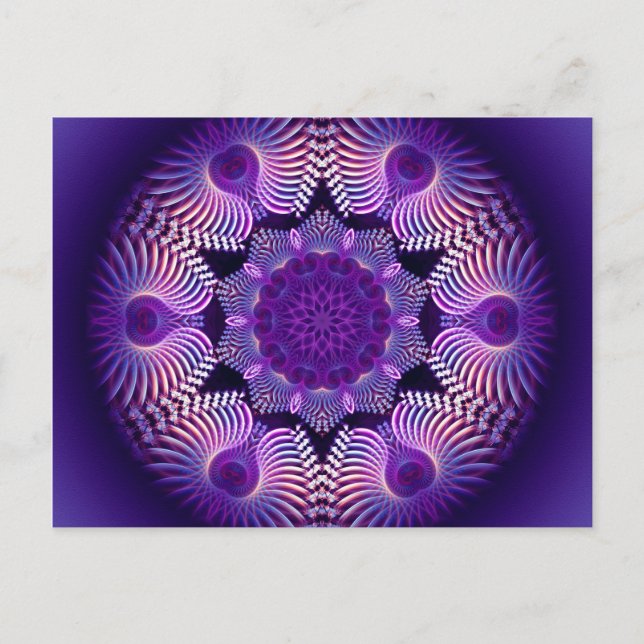 Kaleidoscope Apophysis Flower I Vykort (Framsida)