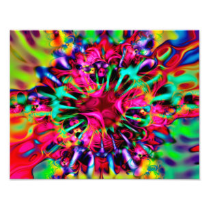 Kaleidoscope Apophysis Fractal Art - I Fototryck