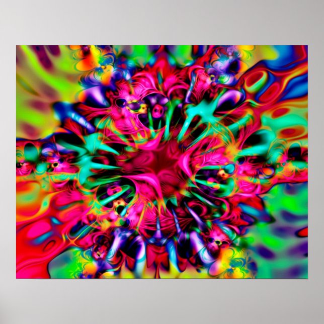 Kaleidoscope Apophysis Fractal Art - I Poster (Framsidan)