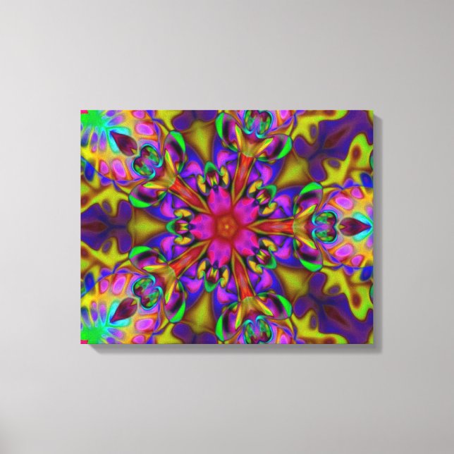Kaleidoscope Apophysis Fractal Art - II Canvastryck (Framsida)