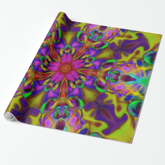 Kaleidoscope Apophysis Fractal Art - II Presentpapper (Utrullad)