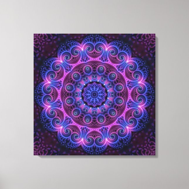Kaleidoscope Apophysis Mandala Hearts Canvastryck (Framsida)
