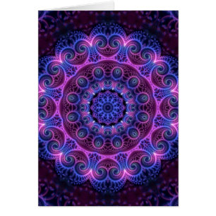 Kaleidoscope Apophysis Mandala Hearts Hälsningskort