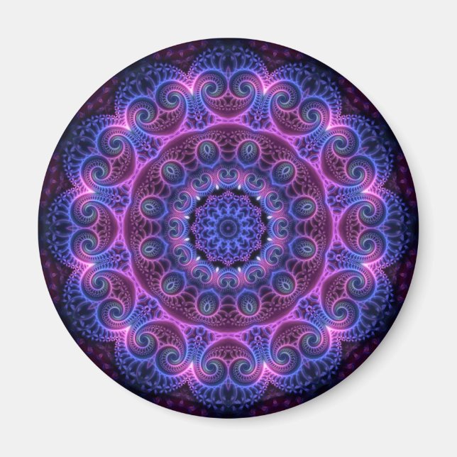 Kaleidoscope Apophysis Mandala Hearts Magnet (Framsidan)