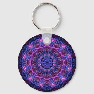 Kaleidoscope Apophysis Mandala Hearts Nyckelring