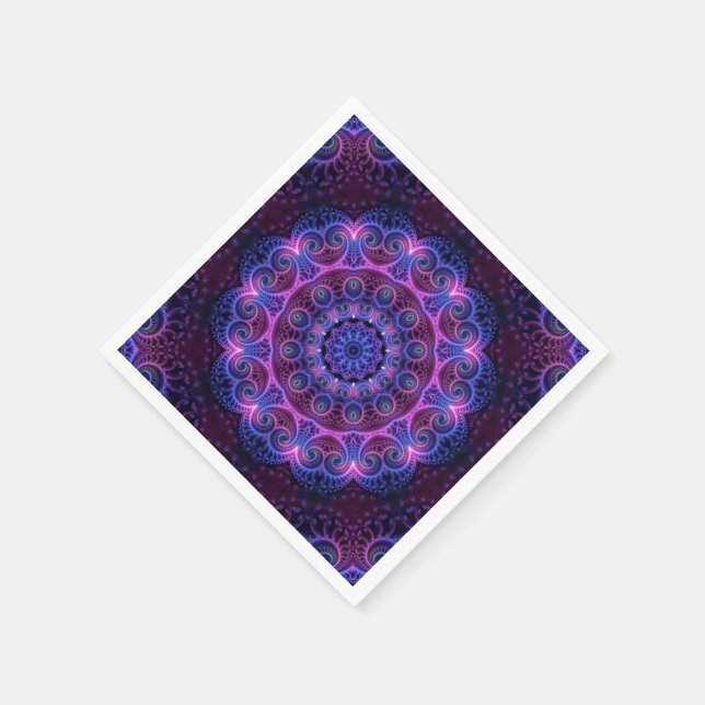 Kaleidoscope Apophysis Mandala Hearts Pappersservett (Hörn)